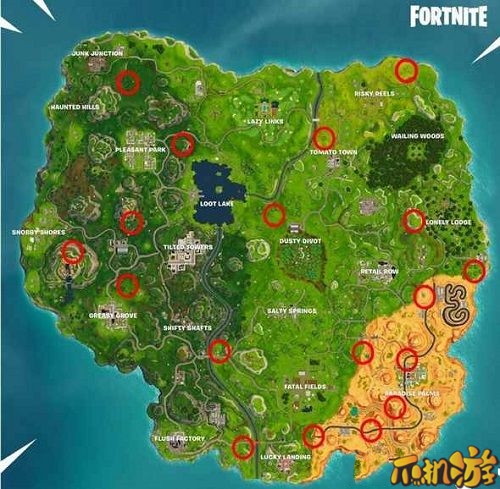 堡垒之夜空间裂缝位置在哪_坐标分布一览