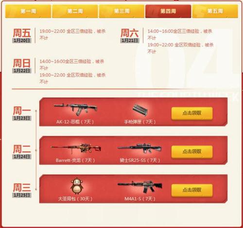 CF就要痛快玩2017年1月活动第4周